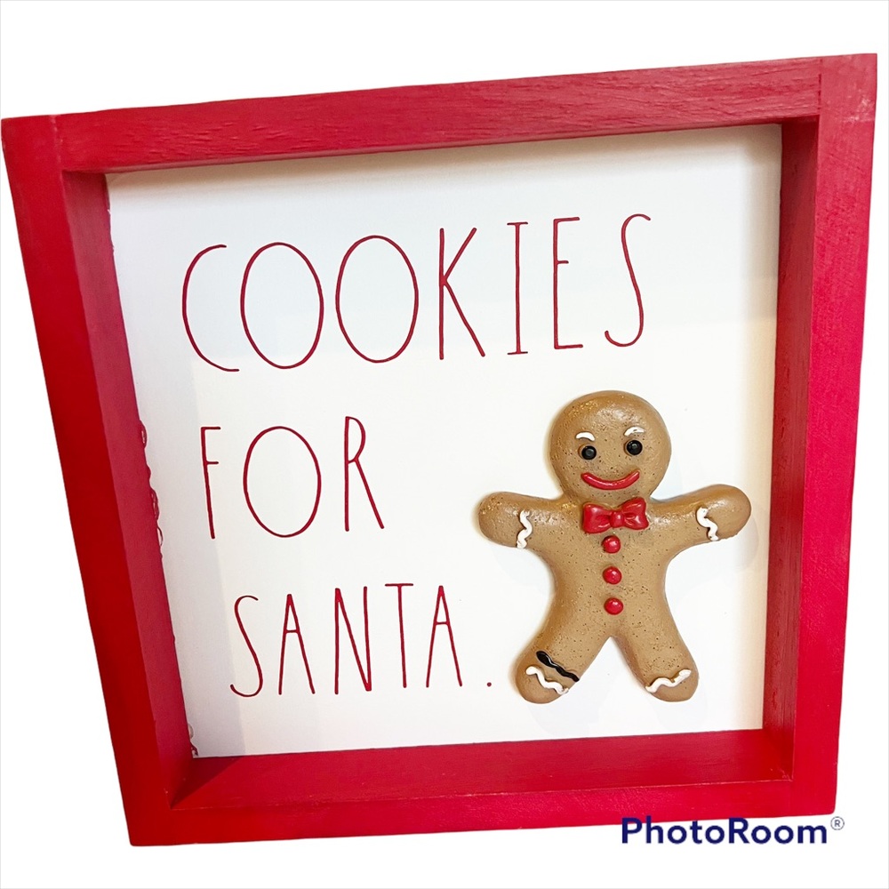 NWT Rae Dunn COOKIES FOR SANTA Sign